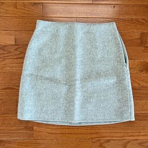 Light Grey Wool Club Monaco Mini Skirt